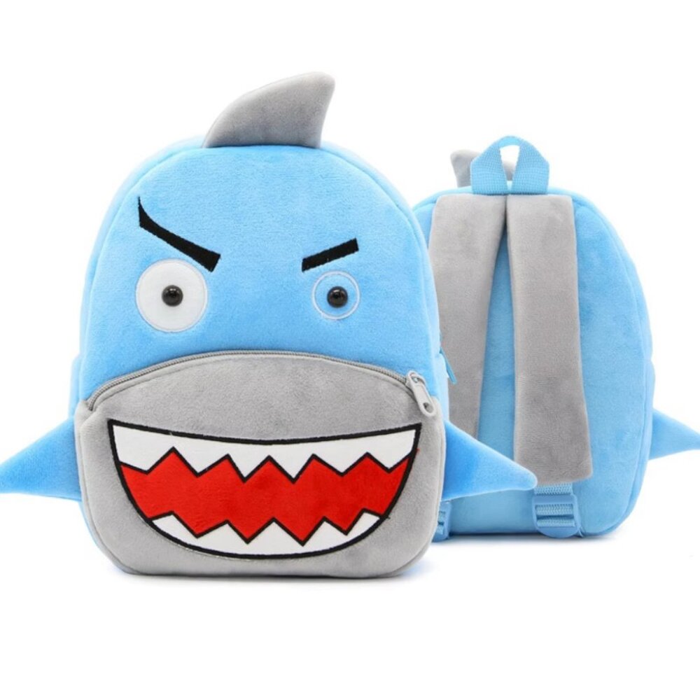 Cute Animal Plush Backpack for Toddlers Kids Gift Bag ( shark )